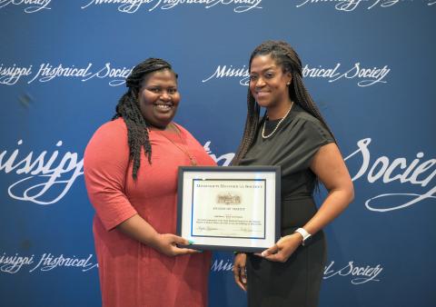 Award of Merit - The Lighthouse Black Girl Projects for adding the Unita Blackwell property to the National Register of Historic Places. Accepting is Kia Sullivan.