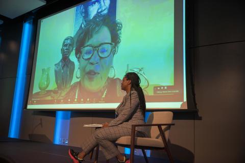 Reena Evers-Everette joined virtually to talk with Daphne Chamberlain about the family legacy of Medgar and Myrlie Evers.