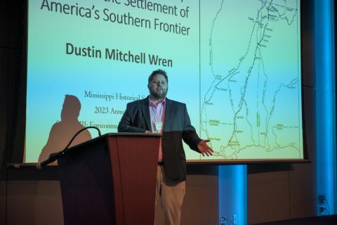 Dustin Wren from Itawamba Agricultural High School talked about Andrew Jackson's Military Road.