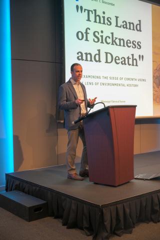 Chris Slocombe of Creighton University talked about the Siege of Corinth.