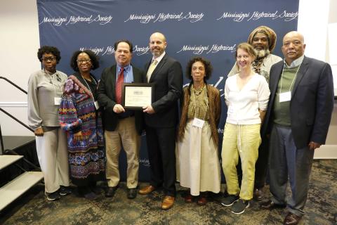 Excellence in History Award - Behind the Big House Project for its multi-year work to interpret slavery in Holly Springs