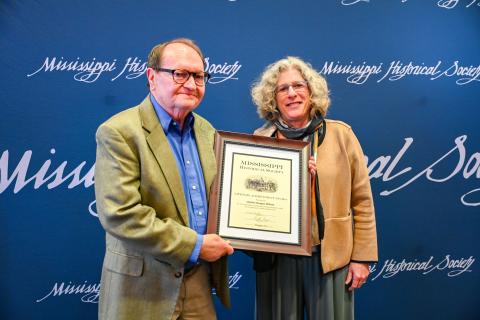 Lifetime Achievement Award - Charles Reagan Wilson, professor emeritus at the University of Mississippi. Presented by MDAH director Katie Blount.
