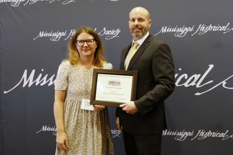 Award of Merit - Coulter Fussell for preserving the local history of Water Valley
