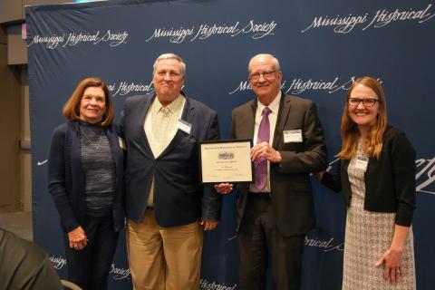 Award of Merit - City of Ridgeland for creating the Ridgeland History Trail. Accepting are Nancy Batson, Jim Woodrick, and Mayor Gene McGee.