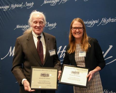 Award of Merit - Frank Thomas for compiling the book, "Miss Lyla's Papers: A Posthumous History of Iuka, Mississippi."