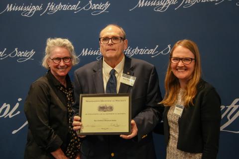 Outstanding Local Historical Society Award - Pass Christian Historical Society. Accepting is Rory Rafferty.